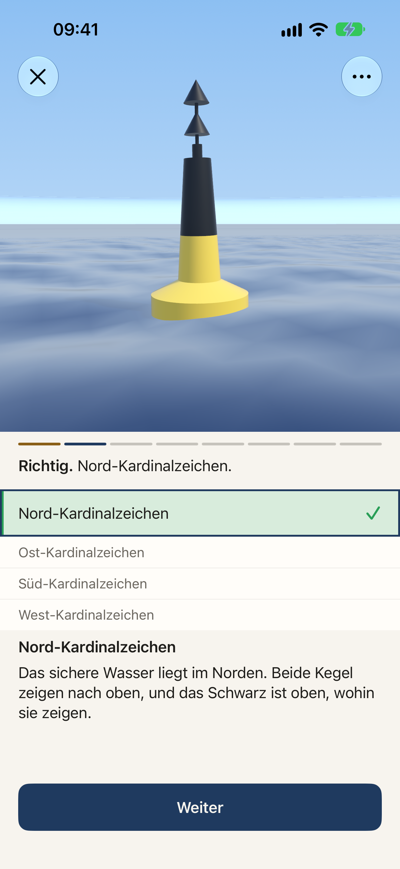 Betonnung und Revierfahrt